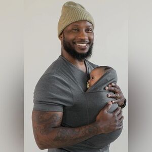 LALABU | Dad Shirt Short Sleeve Tshirt In Black‎ Size 2X Babywearing Infant